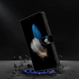 Чохол-книжка для Xiaomi Redmi Note 12 4G, Wallet, feathers, чорний