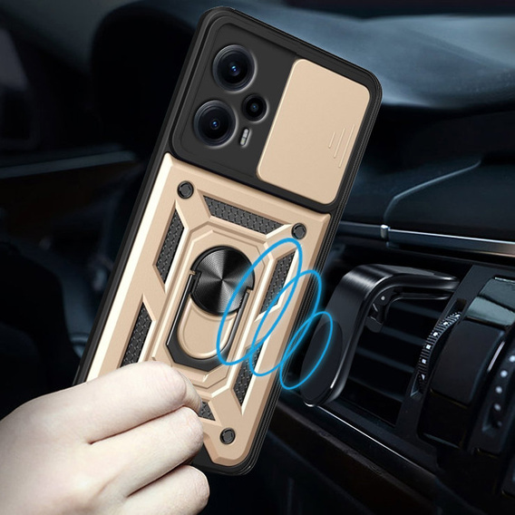 Чохол NOX Camera Slide Xiaomi Poco F5, CamShield Slide, золото