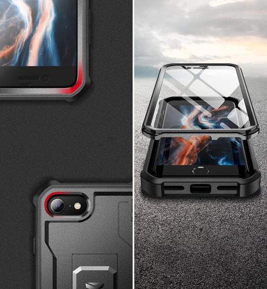 Броньований чохол для iPhone 7 / 8 / SE 2020 / SE 2022, Dexnor Full Body, чорний