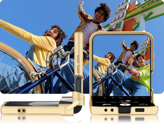 Чехол до Samsung Galaxy Z Flip7 FE / Z Flip6, Electro Ring, чёрный