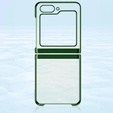 Чехол для Samsung Galaxy Z Flip7 FE / Z Flip6, PC Case, прозрачный / зеленый
