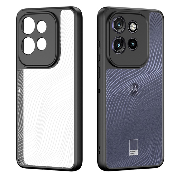 Чехол DuxDucis для Motorola Edge 50 Neo / Motorola ThinkPhone 25, Aimo case, прозрачный / черный
