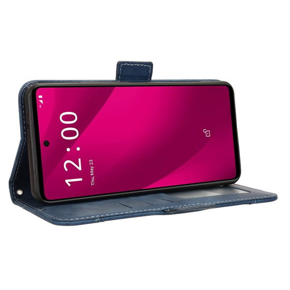 Футляр з клапаном для T Phone 2 Pro 5G, Card Slot, темно-синій