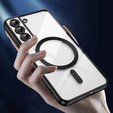 Чохол для Samsung Galaxy S22, Electro MagSafe, чорний + Скло на екран