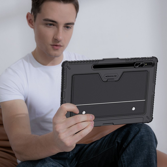 Чохол + клавіатура Galaxy Tab S8+ / Tab S7 +/ Tab S7 FE, NILLKIN Bumper Pen Slot, чорний