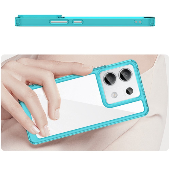 Чехол до Xiaomi Redmi Note 13 Pro 5G, Fusion Hybrid, прозрачный / синий