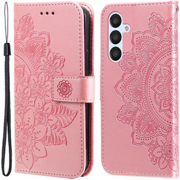 Откидной чехол для Samsung Galaxy A54 5G, Mandala Flower, розовый rose gold