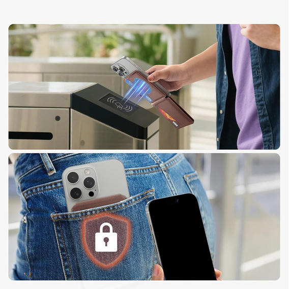 Магнитный кошелек с подставкой и функцией NFC SURITCH для iPhone 16 Pro