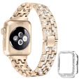 Металический браслет с чехлом для часов Apple Watch 4/5/6/SE 44mm, Gold