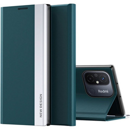 Откидной чехол для Xiaomi Redmi 12C, Side Magnetic, зелёный