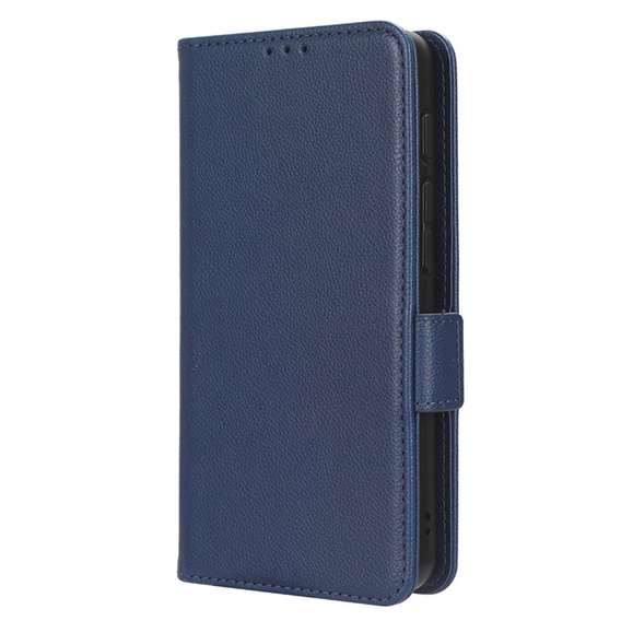 Откидной чехол для Cat S75 5G, Wallet Litchi Magnet, темно-синий