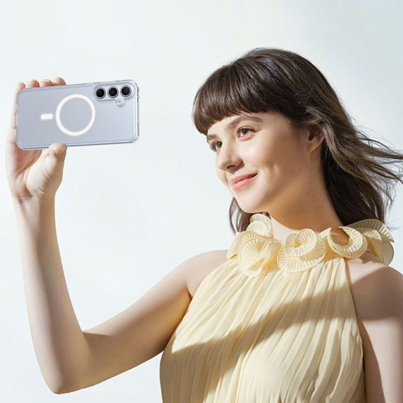 Чохол для Samsung Galaxy A17 5G, для MagSafe, посилений, прозорий