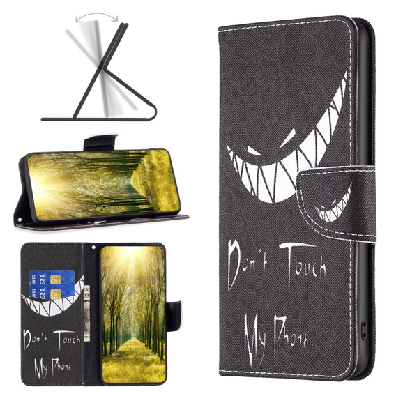 Откидной чехол для Infinix Zero 30 5G, Wallet, Don't Touch My Phone, чёрный