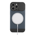 Чoхол до iPhone 15 Pro Max, ERBORD MagProtect Slide Camera, титановий синій