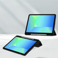 Чохол для Samsung Galaxy Tab S10 FE+ Plus, Smartcase Hybrid, з місцем для стилуса, чорний