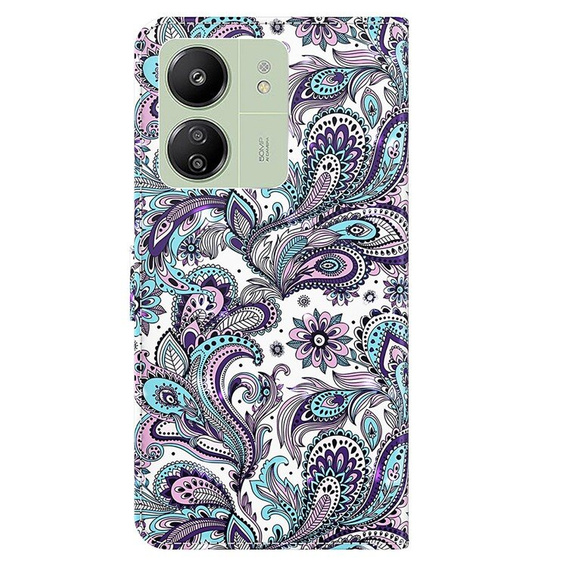 Откидной чехол для Xiaomi Redmi 13C / Poco C65, Wallet, Flowers