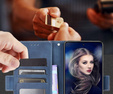Откидной чехол для Motorola Edge 50 Pro, Card Slot, темно-синий