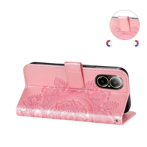 Чохол-книжка для Realme C67, Mandala, рожевий rose gold