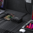 Зарядна станція ERBORD 140 Вт 4x USB-C + 2x USB-A, чорна