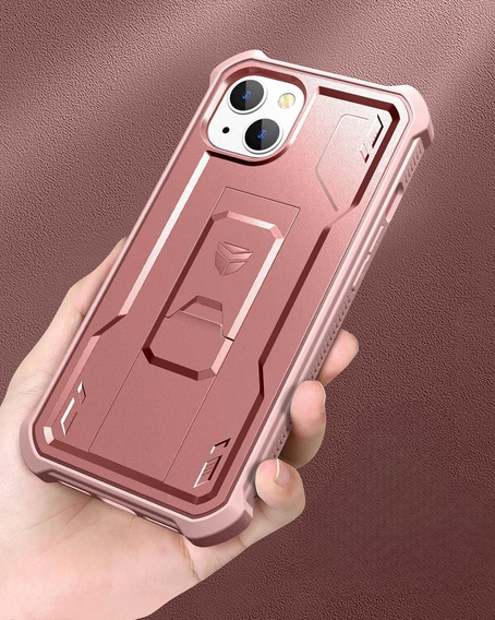 Бронированный чехол для iPhone 13 / 14, Dexnor Full Body, розовый rose gold